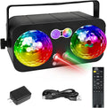 6 in 1 Party Lights Disco Ball Light Dj Disco Lights LED Stage Strobe Lights Projector Sound Activated with Remote for Dance Parties，Parties Club Bar Holiday Christmas Gift Birthday Wedding Karaoke