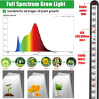 Plant Grow Light, Plant Lamp for Indoor Plants Growing, 6000K White Red Light for Succulents Mini Small Plants Growth (Without Timer/Dimming)