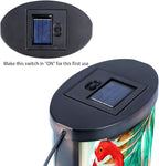 Hanging Solar Lantern Outdoor Waterproof Flamingo Solar Lights Glass Tabletop Decorative Lamp for Outdoor Patio Garden Outside Yard Decor