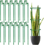 24 Pcs Plant Support Stakes, Half Round Plant Support for Indoor Plants, Stackable Garden Flower Support, Plant Stakes for Tomato, Monstera, Peony, Hydrangea Climbing Plants (6.2 "Wide X 11.6" High)