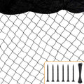 Bird Netting 50'x50' with 1" Square Mesh Bird Net Garden Nettings for Chicken Coop Roof, Poultry Netting Heavy Duty Nylon Net Aviary Nettings Deer Fence Hawk nets for Chicken Run