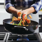 KitchenAid Hard Anodized Induction Nonstick Stir Fry Pan/Wok with Helper Handle, 12.25 Inch, Matte Black