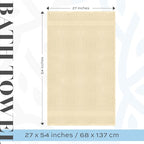 White Classic Luxury Bath Towels Set of 4 Large - 700 GSM Cotton Ultra Soft Bath Towels 27x54 | Highly Absorbent and Quick Dry | Hotel Towels for Bathroom Luxury, Plush Shower Towels, Beige