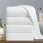 Extra Large Bath Towels Set 35x70 Inches - White Luxury 600 GSM Oversized Bath Sheet Towel,Ultra Soft Microfiber - Quick Dry,Highly Absorbent Shower Towels Spa Hotel Bathroom Towel Set (4-Pack)