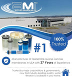 APPLIED MEMBRANES INC. 50 GPD Reverse Osmosis Membrane | RO Membrane Water Filter Replacement for Reverse Osmosis Water Filtration System | 1.8” x 12” Universal Compatibility | Made in USA