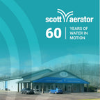 Scott Aerator 3/4 Horse Power 230V Muck Blaster - 50ft Cord | 3/4 Horse Power Aquasweep w/Post Mount | Water Circulator | Water Agitator | Water Mover | Muck Blower