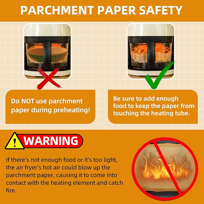7.1 inch Air Fryer Paper Liners for Instant Pot Vortex Plus 4QT, 200pcs 3-6 Qt Thickened Square Disposable Parchment Liner Compatible with Ninja AF141/Chefman/Cosori Airfryer