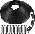 Landscape Edging 2 Inch Tall 100 FT, Garden Edging Border with 5 Pcs Connectors and 60 Pcs Anchoring Spikes for Garden Flower Beds Yard Lawn
