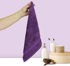 Chakir Turkish Linens 100% Cotton Premium Turkish Towels for Bathroom | 13'' x 13'' (6-Piece Washcloth, Eggplant)