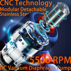 Cordless Electric Disinfection Fogger, Detachable Stainless Steel Nozzle, 3-Gear Adj 14.2oz Sanitizer Atomizer, Blue Light Nano Spray Gun for Place Cleaning/High-Touch Item Contactless Sanitization