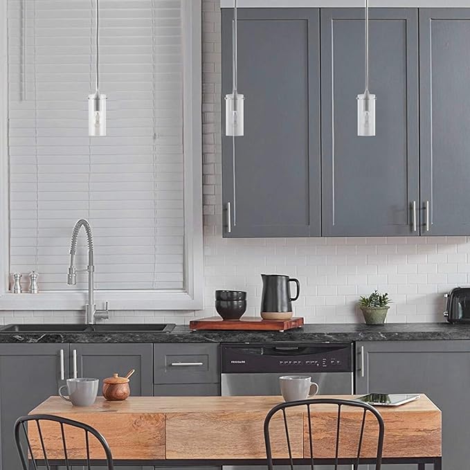 Chrome Pendant Lights Kitchen Island - Small Clear Glass Pendant Light Fixture