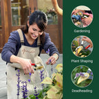 Gardeness Titanium Plating Japanese Pruning Shears, Professional Bypass Heavy Duty Garden Pruner Secateurs – Lightweight Easy Grip Branch Clippers Hand Pruners for Gardening, Trimming, Harvesting.