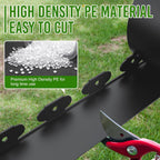 Landscape Edging 4 Inch Tall 100FT with 110Pcs Metal Spikes, Plastic Garden Edging Border Landscape Edging Border Lawn Edging for Landscaping, Flower Bed, Yard