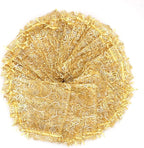 Staruby Organza Gift Bags 100Pcs Gold Sheer Organza Bag 4x6 Inch Mesh Favor Bags Drawstring Jewelry Rattan Printed Gift Pouches for Wedding Party Favors Couple Shower Christmas Gifts Candy Bags