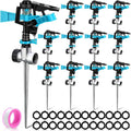 12 Pack Lawn Sprinklers for Yard Bulk Heavy Duty Water Sprinkler Head Adjustable 360 Degree Rotating Water Sprinklers Above Ground for Lawn Garden Flower Grass Irrigation Playtime