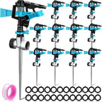 12 Pack Lawn Sprinklers for Yard Bulk Heavy Duty Water Sprinkler Head Adjustable 360 Degree Rotating Water Sprinklers Above Ground for Lawn Garden Flower Grass Irrigation Playtime