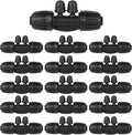 1/2 Inch to 1/4 Inch Tubing Irrigation Fittings for (1/2'' ID x 0.60''-0.63'' OD) 16mm Drip Tubing,Locked Barbed Tee Connectors (20 Pcs Barbed Tee 4-Way)