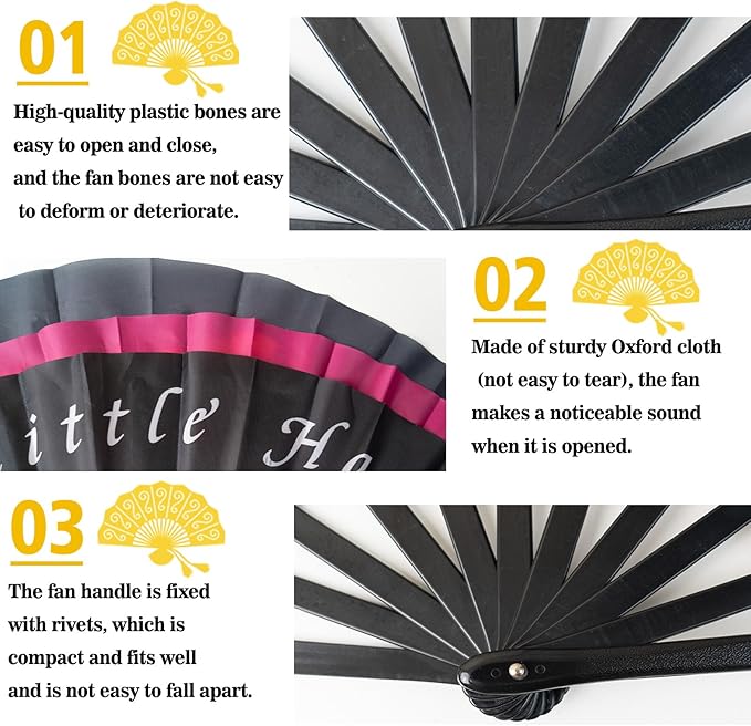 Custom Fans with Your Photo/Text - Personalized Folding Hand Fan for Line Dancing, Weddings, Parties | Decorative Gift for Women, Church Events & Dance Performances (100, 10 Inch)