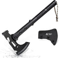 Freelander Camping Axe with Sheath, Sharp Tactical Hatchet Axe with Clip and Bottle Opener, Multi-Functional Hammer Tactical Tomahawk, Survival Tomahawk Axe for Camping (Black, 15 Inch)