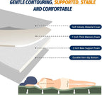 CYMULA CertiPUR-US Memory Foam Camping Mattress Pad, Portable Foam Sleeping Pad for Camping, Roll up Sleeping Mat for Adults Guest Floor Bed for Sleepover, Car, Tent SUV Cot Mattress