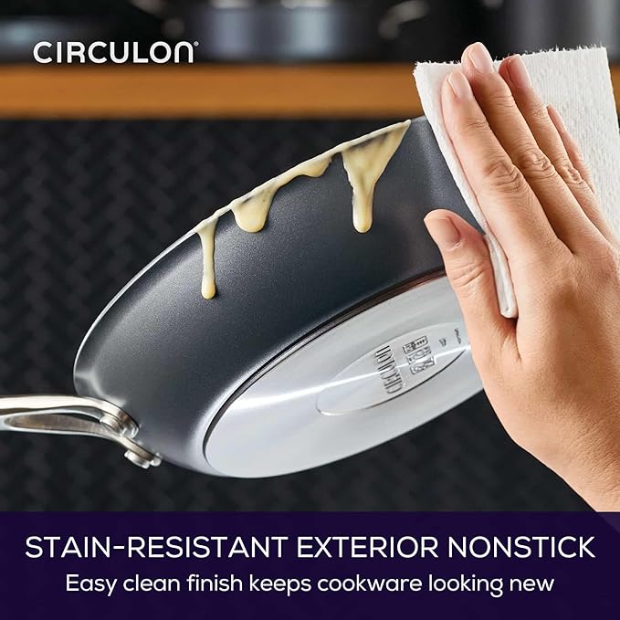 Circulon A1 Series with ScratchDefense Technology Nonstick Induction Frying Pan/Skillet, 10 Inch, Graphite