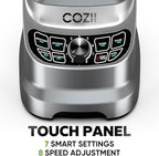 COZII Professional Blender 2000W, Smoothie Countertop Blenders for Kitchen, 64 Oz Pitcher/21-Oz To-go Cup, 7 Preset Programs for Ice Crush/Frozen Drinks/Dips/Nut Butter, High Speed, Dishwasher Safe