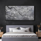 Nature Wall Decor Flowers White Pictures Art Bird Artwork Botanical Wall Art 29x58 Inch Hanging Art Wall Decorations for Office Bedroom