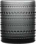 Fortessa Jupiter Beaded Hobnail Glass, 10 Ounce Double Old Fashioned (Set of 6), Storm