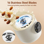 KFJ 8 in 1 Nut Milk Maker Machine, 41oz Homemade Coconut, Soy, Oat, Almond, Plant Based Milks and Non-Dairy Beverages with Delay Start/Boil Water/Self-Cleaning, White