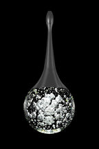 Flashing God Black 1 Light Crystal Pendant Lighting K9 Crystal Globe Pendant Chandeliers Crystal Bubble Chandeliers Kitchen Island Pendant Lighting Dimming LED 2700k 4500k 6000k