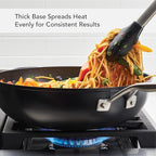 KitchenAid Hard Anodized Induction Nonstick Stir Fry Pan/Wok with Helper Handle, 12.25 Inch, Matte Black