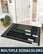 Yimobra Front Door Mat Outdoor Indoor, 36x24 All-Season Waterproof Welcome Mat, All-Weather Outside Entrance Mat, Non-Slip Patio Porch Doormat, Low Profile, Fade Resistant, Blue