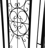 OUTOUR Garden Arch Arbor Arbour Trellis Archway for Climbing Plants Roses Vines Support Rack, Outdoor Garden Lawn Backyard Patio, Matte Black