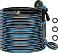 Heavy Duty Garden Hose 100FT: Water Hose With 10 Function Sprayer - Hose Flexible Swivel Leak-Free Connection Kink-free 5/8" - High Pressure Hose for Gardening Car Washing Watering Outdoor