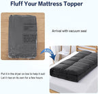 SOPAT Mattress Topper Twin XL Size Extra Thick Mattress Pad 8-21" Deep Pocket Soft Down Alternative Fill Mattress Protector Pillow Top Mattress Cover (39x80 Inches, Dark Grey)