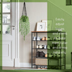 Fake Plants Indoor Artificial String of Pearls Plant in Black Pots, Long - Trail Realistic Green Faux Hanging Succulents Plants for Living Room, Kitchen, Balcony, Garden, Bedroom Decor