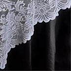 Efavormart 72" x 72" Jolly Good Lace Table Square Tablecloth Overlay-White Square Tablecloth Cover for Wedding Party Event Banquet