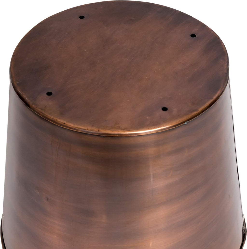 H Potter Large Tall Planter Pots Outdoor Indoor Copper Flower Decorative Set of Two GAR684 (Set of Two)