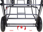 Collapsible Foldable Wagon Cart with Quick-Release Wheels & 2 Seats - Heavy-Duty Utility Wagon 265LBS Capacity for Camping, Garden, Shopping (Green)