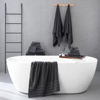 8-Piece Bath Towels Set, 100% Cotton Thick Soft Highly Absorbent Durable, Quick Dry, Bathroom Towels Set (2 Bath Towels, 2 Hand Towels, 4 Washcloths) - Perfect for Daily Use