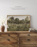 InSimSea Framed Canvas Wall Art Vintage Decor, Room Decor Wilderness Field Paintings Large Canvas Wall Art Prints, Nature Scenery Kitchen Bathroom Bedroom Decor, 16"x24"