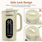 OMMO 10 in 1 Nut Milk Maker Machine Blender, 35oz Soy Milk Maker with Large Screen/10 Blades for Hot/Cold Almond Oat Soybean Milk Maker, 12 Hours Timer/Self-Cleaning, Includes Recipe Book-Accessories