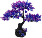 Mipukbay Aquarium Plants Tree - Purple Artificial Plastic Fish Tank Decor, Realistic Ornament Safe for Fish & Shrimp, Low-Maintenance Aquascaping Plants for Freshwater/Saltwater Tank Landscaping