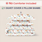 Kotton Culture 3 Pc California King Size Duvet Cover Set -100% Egyptian Cotton Sateen 600 Thread Count Ultra Soft Premium Durable Comforter Cover Zipper Closure & Corner Ties (Rain Forest,104"x98")