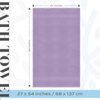 White Classic Luxury Bath Towels Set of 4 Large - 700 GSM Cotton Ultra Soft Bath Towels 27x54 | Highly Absorbent and Quick Dry | Hotel Towels for Bathroom Luxury, Plush Shower Towels, Lavender