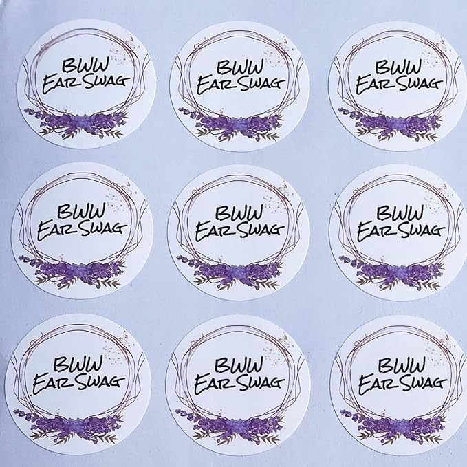 Custom Stickers for Weddings, Birthdays & Businesses - Personalized Labels with Your Logo - Waterproof, Fade and Heat Resistant - Pack of 100-1000 (Wreath Q, 3 Inch)