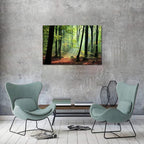 Nature Wall Art Large Forest Art Canvas Wall Decor Green Tree Canvas Print Artwork Decor for Living Room Mountain Wall Art Landscape Pictures for Bedroom Home Office Decorations (32x48inches)