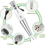 Immersion Hand Blender, UTALENT 3-in-1 8-Speed Stick Blender with Milk Frother, Egg Whisk for Smoothies, Coffee Milk Foam, Puree Baby Food, Sauces and Soups - White