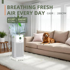 HEPA Air Purifiers for Home Large Room, Covers Up to 3065 ft², UVC Light, H13 HEPA 4-in1 Air Filter, Pet Air Purifier Remove Pets Dander, Smoke Pollutants Odor, Allergies in Bedroom, KF-P31