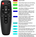Sound Activated Party Lights Disco LED Light with Remote Control LED Strobe Mood Lighting for Home Room Dance Parties Christmas Halloween Birthday